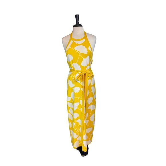 New Diane Von Furstenberg for Target Ginkgo Yellow Sweaterknit Midi Dress Sz XL - Picture 2 of 14